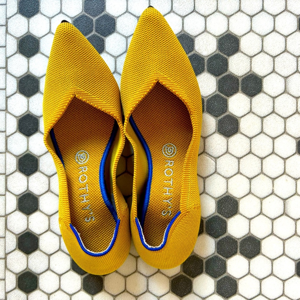 Rothy’s Marigold Pointy Toe Flats